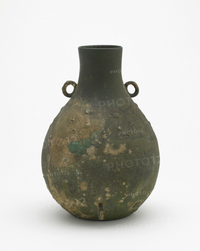 Wine container (hu) with birds and dragons, Eastern Zhou dynasty, 6th century BCE. Creator: Unknown.