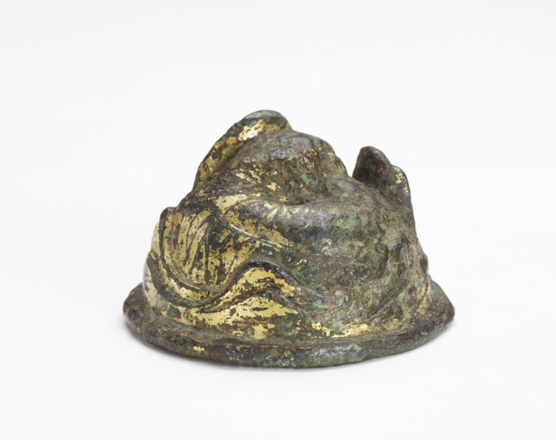 Mat weight in the form of a tiger in mountains, Han dynasty, 206 BCE-220 CE. Creator: Unknown.
