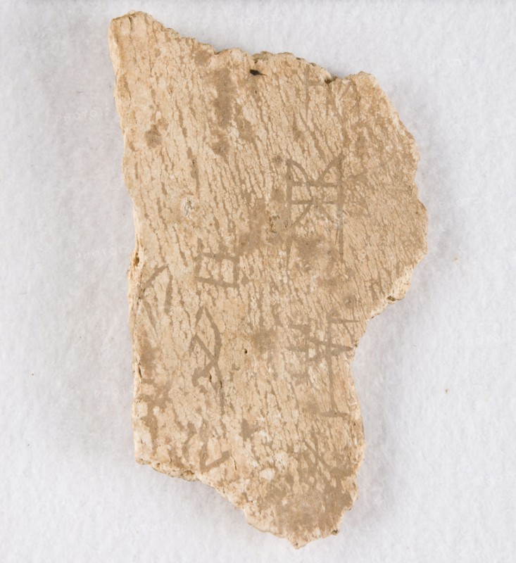 Inscribed bone fragment ("oracle bone"), Late Shang dynasty, ca. 1300-1050 BCE. Creator: Unknown.