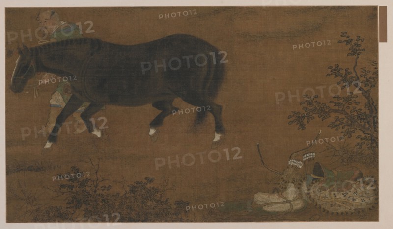 A Tartar, His Horse, and Equipment, Ming dynasty, 1368-1644. Creator: Unknown.