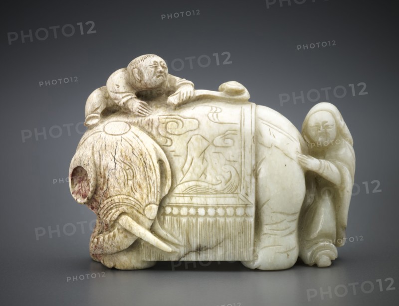 Elephant and attendants, Ming dynasty, 17th century. Creator: Unknown.