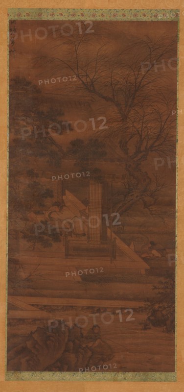 A Poet dreaming in his riverside pavilion, Ming or Qing dynasty, 17th century. Creator: Unknown.