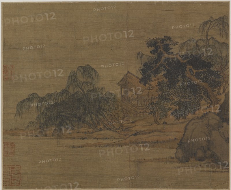 Pavilion on a wooded promontory, Possibly Ming dynasty, 1368-1644. Creator: Unknown.