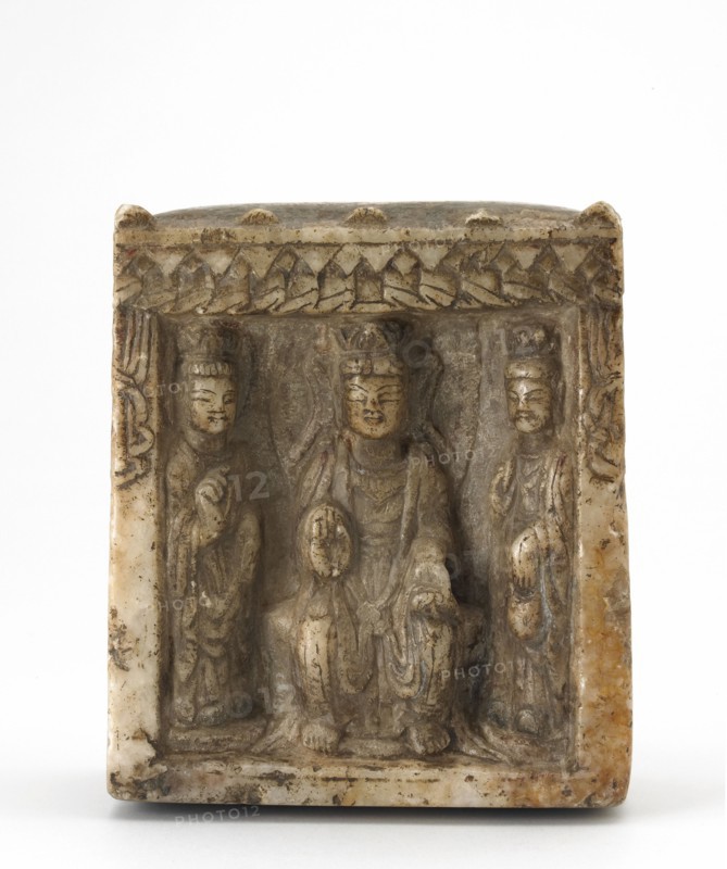 Four-sided miniature stele, Possibly Western Wei dynasty, ca. 550. Creator: Unknown.