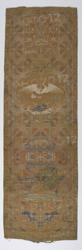 Brocade panel, Qing dynasty, 18th century. Creator: Unknown.