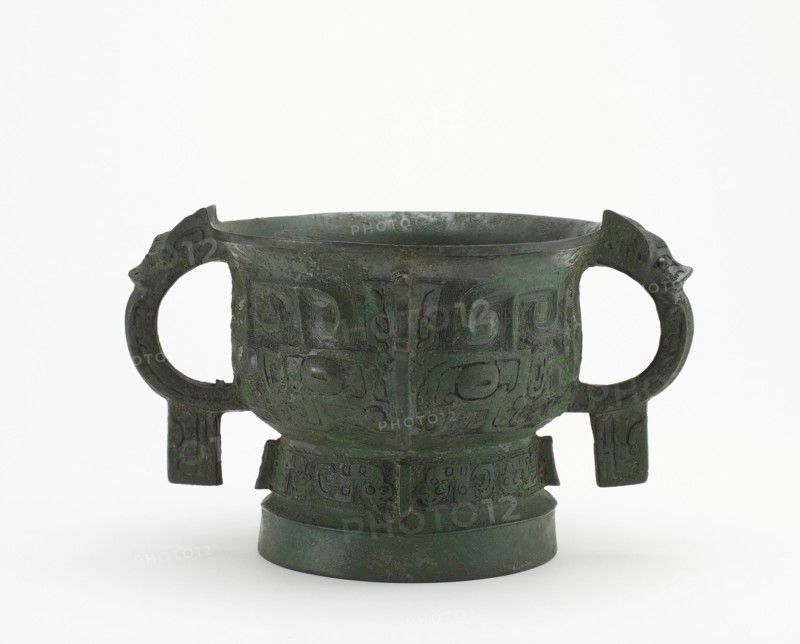 Ritual grain server (gui) with masks, Western Zhou dynasty, ca. late 11th-early 10th century BCE. Creator: Unknown.