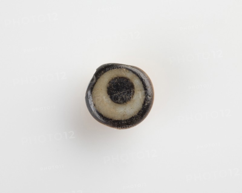Eye-bead, with an eyelet and also a lateral bore, New Kingdom, 1550-1307 BCE. Creator: Unknown.