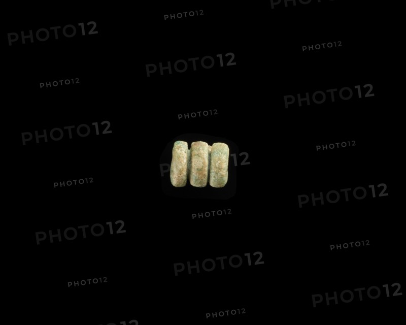 Bead, triple, New Kingdom, 1550-1196 BCE. Creator: Unknown.