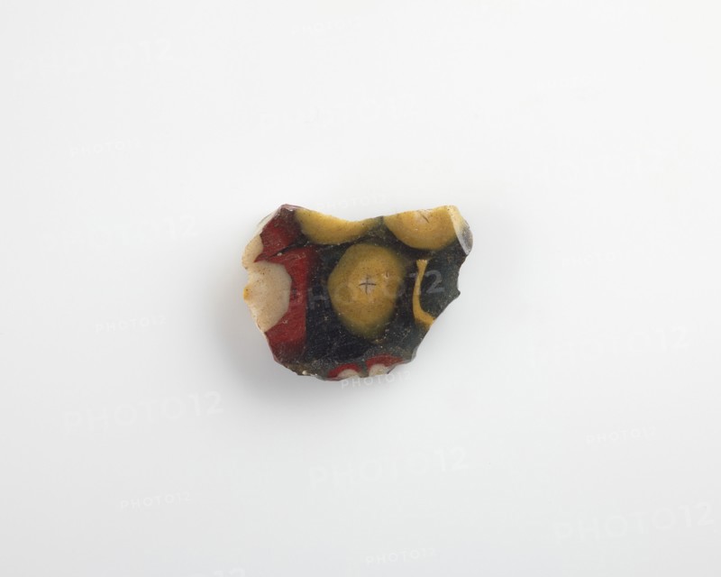 Fragment of an inlay with a floral pattern, Ptolemaic Dynasty or Roman Period, 305 BCE-14 CE. Creator: Unknown.