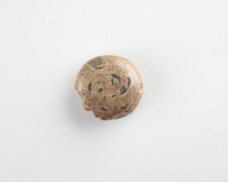 Button bead. One side fragmentary, Ptolemaic Dynasty or Roman Period, 305 BCE-14 CE. Creator: Unknown.
