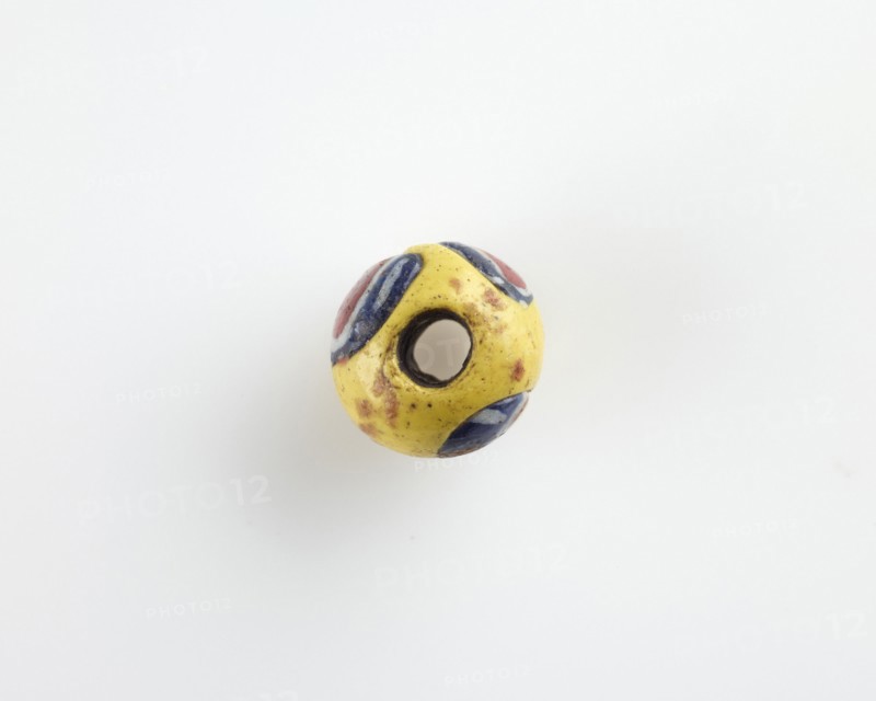 Bead, spherical; large bore, Ptolemaic Dynasty or Roman Period, 305 BCE-14 CE. Creator: Unknown.