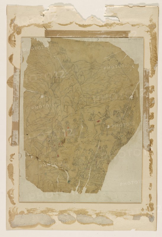 Indian manuscript; Mughal, 17th century. Creator: Unknown.