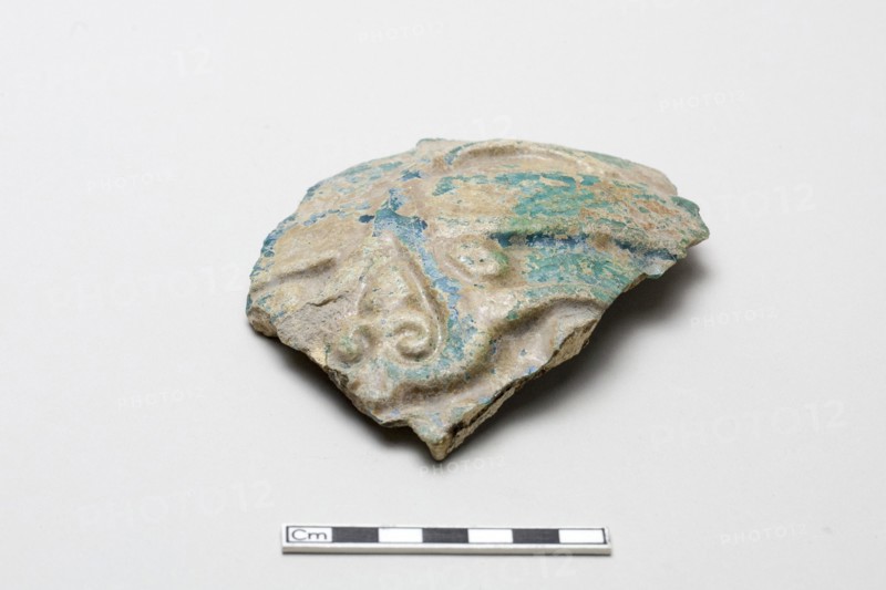 Fragment moulded in high relief, Saljuq period, early 13th century. Creator: Unknown.