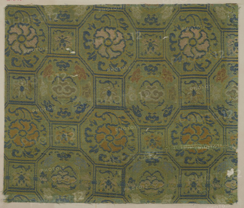 Brocade, silk. A sample, Edo period, 1615-1868. Creator: Unknown.