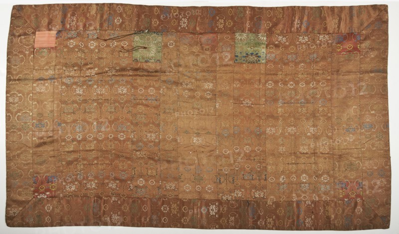 Silk brocade. A Buddhist monk's robe, patched: Kesa, Edo period, 1615-1868. Creator: Unknown.