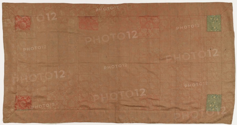 Brocade, silk. A Buddhist monk's robe, patched: Kesa, Edo period, 1615-1868. Creator: Unknown.