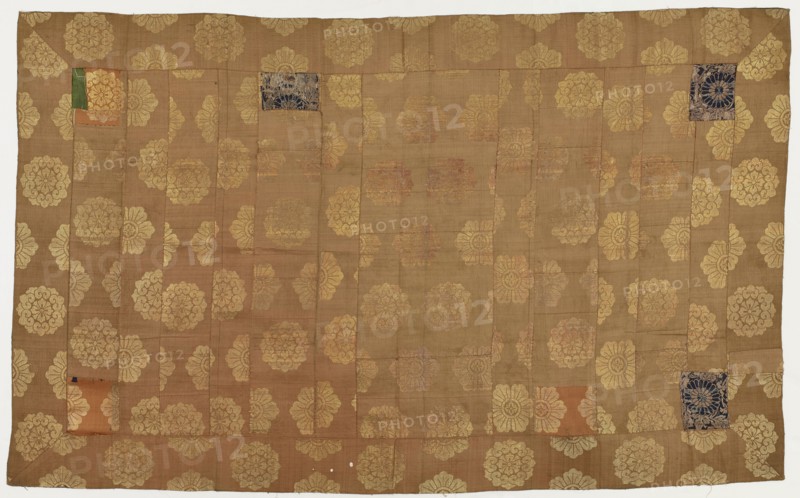 Brocade, silk. A Buddhist monk's robe, patched: Kesa, Edo period, 1615-1868. Creator: Unknown.
