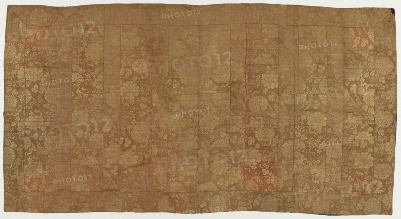 Brocade, silk. A Buddhist monk's robe, patched: Kesa, Edo period, 1615-1868. Creator: Unknown.