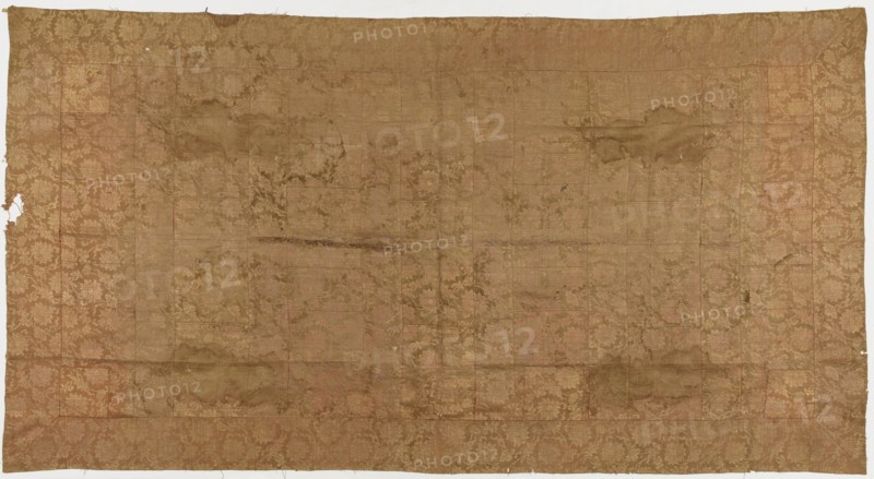 Brocade, silk. A Buddhist monk's robe, patched: Kesa, Edo period, 1615-1868. Creator: Unknown.