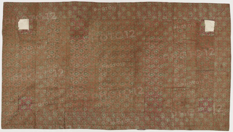 Brocade, silk. A Buddhist monk's robe, patched; kesa. All patches missing, Edo period, 1615-1868. Creator: Unknown.