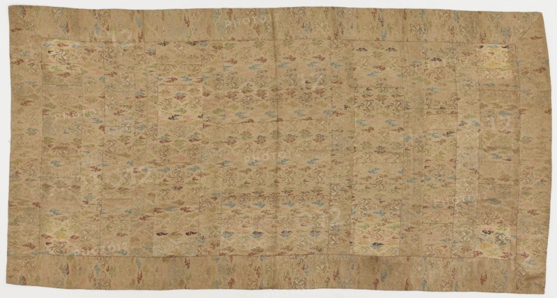Brocade, silk. A Buddhist monk's robe, patched; kesa, Edo period, 1615-1868. Creator: Unknown.