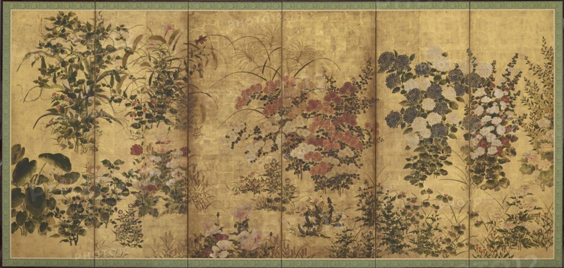 Summer and autumn flowers, Edo period, 17th century. Creator: Unknown.