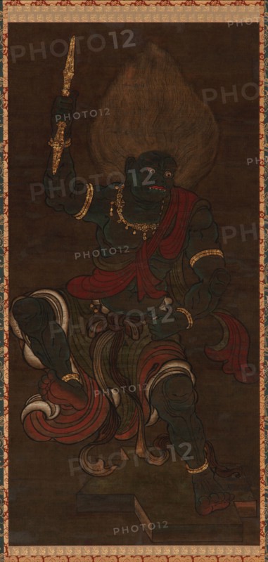 Yaksa form of Vajrapani (Blue Fudo), Kamakura period, 13th-14th century. Creator: Unknown.
