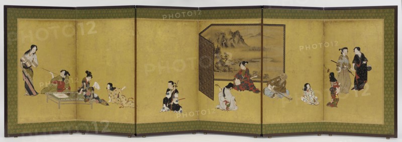 Indoor occupations, Momoyama period, 1568-1615. Creator: Unknown.