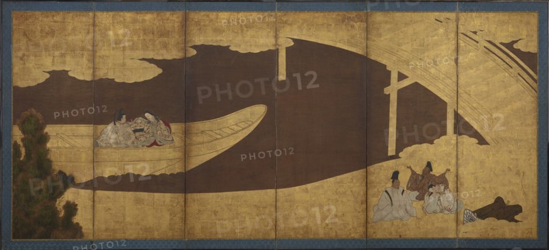 Ukifune, from the Tale of Genji, Momoyama period, 1568-1615. Creator: Unknown.