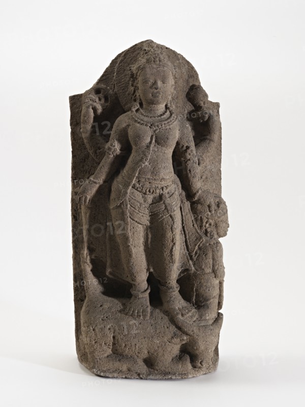 Durga slaying the Buffalo Demon, Central Javanese Period, 9th century. Creator: Unknown.