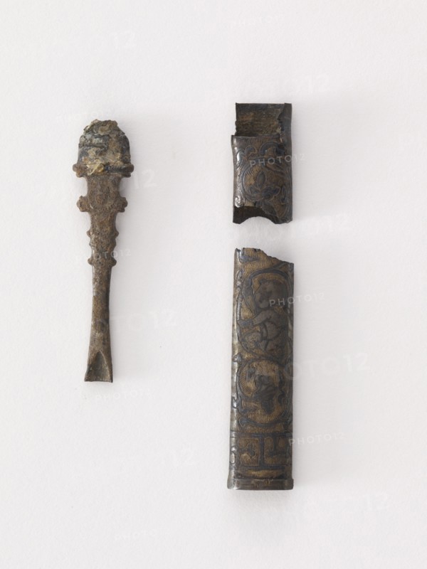 Needle case body and cap, Goryeo period, 12th-13th century. Creator: Unknown.