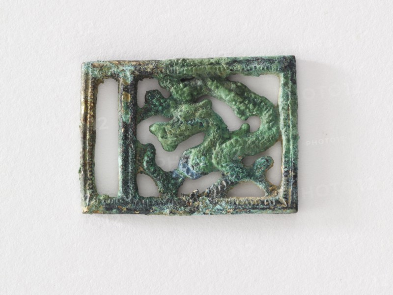 Costume ornament: striding dragon, Goryeo period, 12th-13th century. Creator: Unknown.