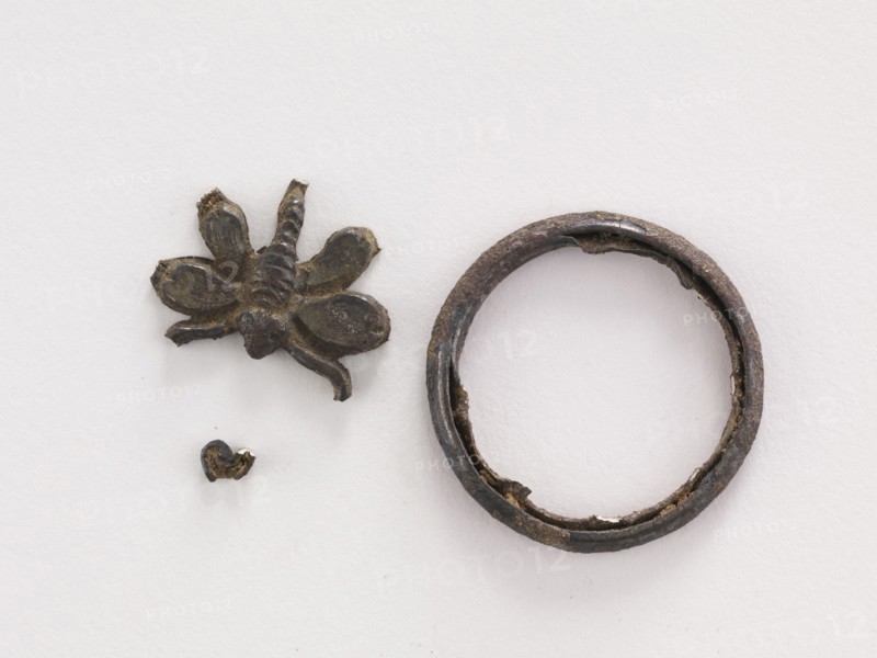 Garment ornament: butterfly (fragments), Goryeo period, 12th-13th century. Creator: Unknown.