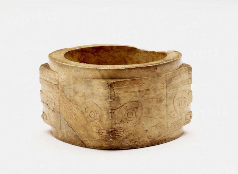 One-tier tube (cong ?) with masks, Late Neolithic period, ca. 3300-ca. 2250 BCE. Creator: Unknown.