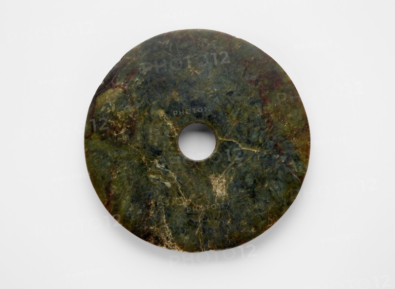 Disk (bi ?) with incised glyph, Late Neolithic period, ca. 3300-2250 BCE. Creator: Unknown.