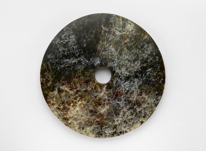 Disk (bi ?) with incised glyph, Late Neolithic period, ca. 3300-2250 BCE. Creator: Unknown;Unknown.