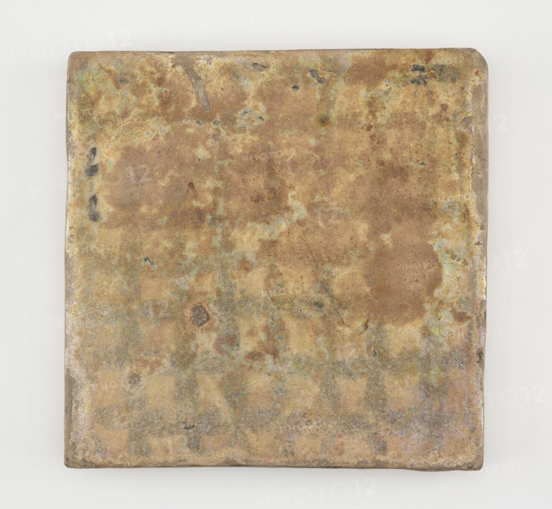 Tile, square, Abbasid period, late 12th-early 13th century. Creator: Unknown.