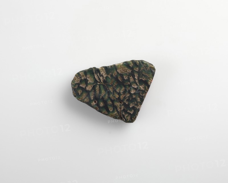 Fragment of a tablet for inlay, Ptolemaic Dynasty or Roman period, 200 BCE-100 CE. Creator: Unknown.