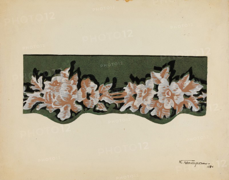 Wall Paper Border, 1936. Creator: Nicholas Acampora.