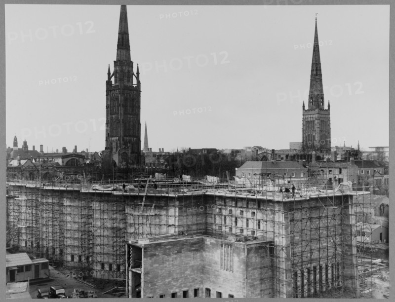 Coventry Cathedral, Priory Street, Coventry, 11/02/1958. Creator: John Laing plc.