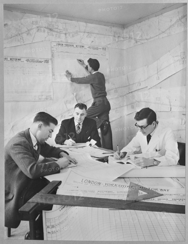 Laing office workers, Newport Pagnell, Milton Keynes, 03/07/1958. Creator: John Laing plc.