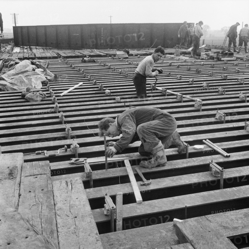 M6 Motorway, Acton Trussell and Bednall, South Staffordshire, Staffordshire, 13/04/1961. Creator: John Laing plc.