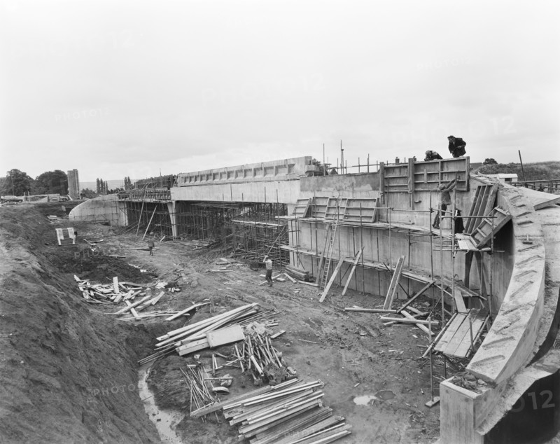 M6 Motorway, Hyde Lea, Stafford, Staffordshire, 18/07/1961. Creator: John Laing plc.