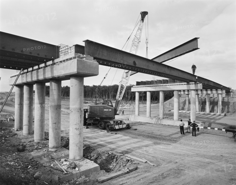 M6 Motorway, Penkridge, South Staffordshire, Staffordshire, 09/09/1964. Creator: John Laing plc.