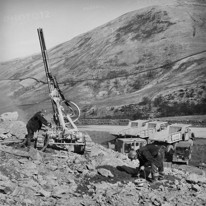 Construction of the M6 motorway, Eden, Cumbria, 28/03/1968. Creator: John Laing plc.