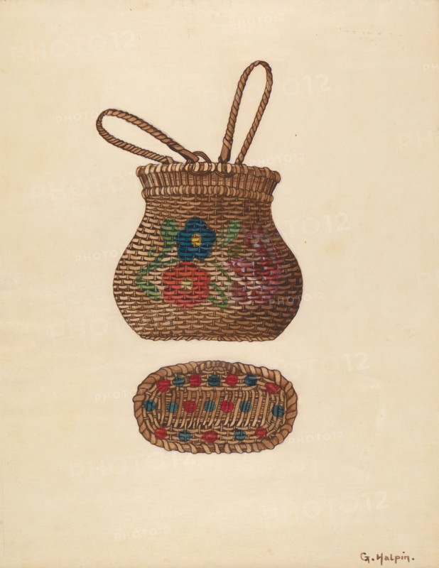 Miniature Basket, c. 1936. Creator: Grace Halpin.