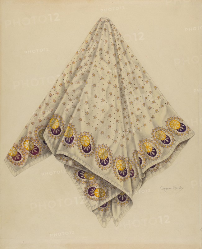 Handkerchief, 1938. Creator: Grace Halpin.