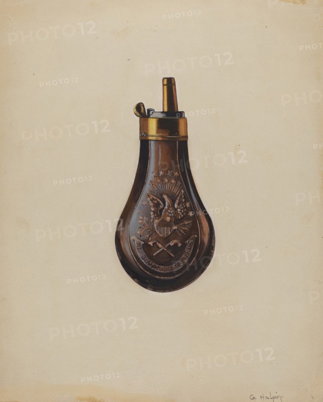 Powder Horn, c. 1937. Creator: Grace Halpin.