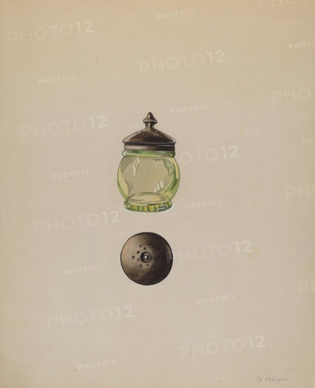 Salt Cellar, c. 1937. Creator: Grace Halpin.