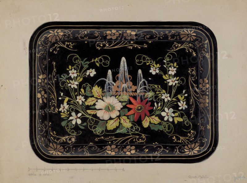 Tray, c. 1937. Creator: Grace Halpin.